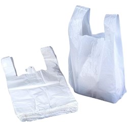 Plastic Bag Small White Vest 35um 41x20x10cm Pack of 200